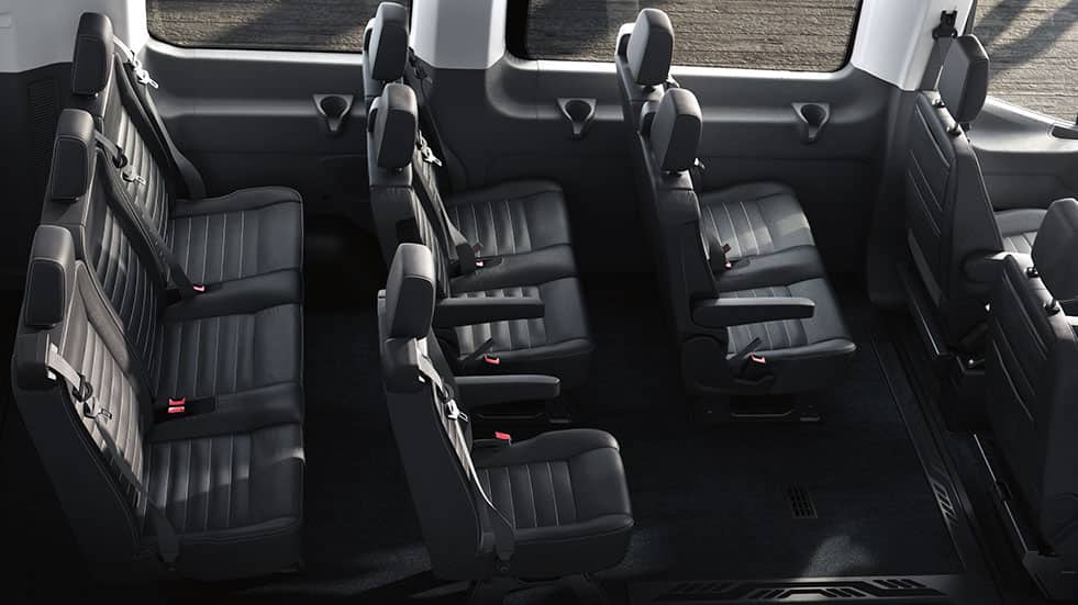 The 2020 Ford Transit has many seating options.