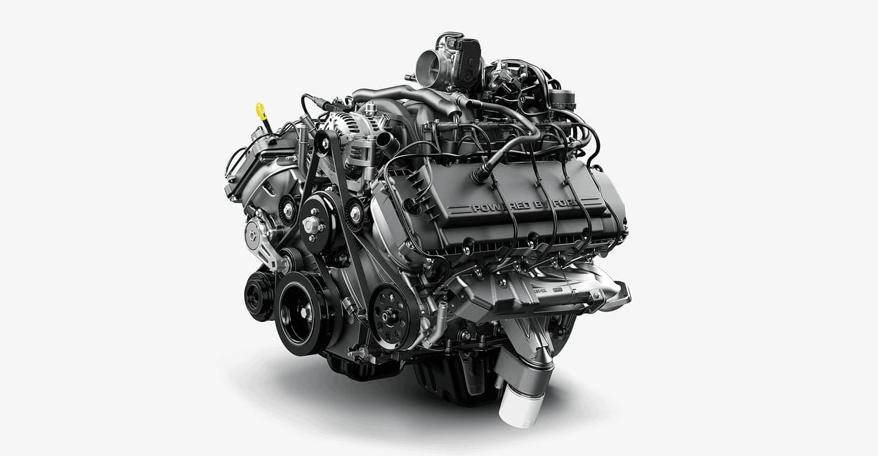 A Ford engine illustration.